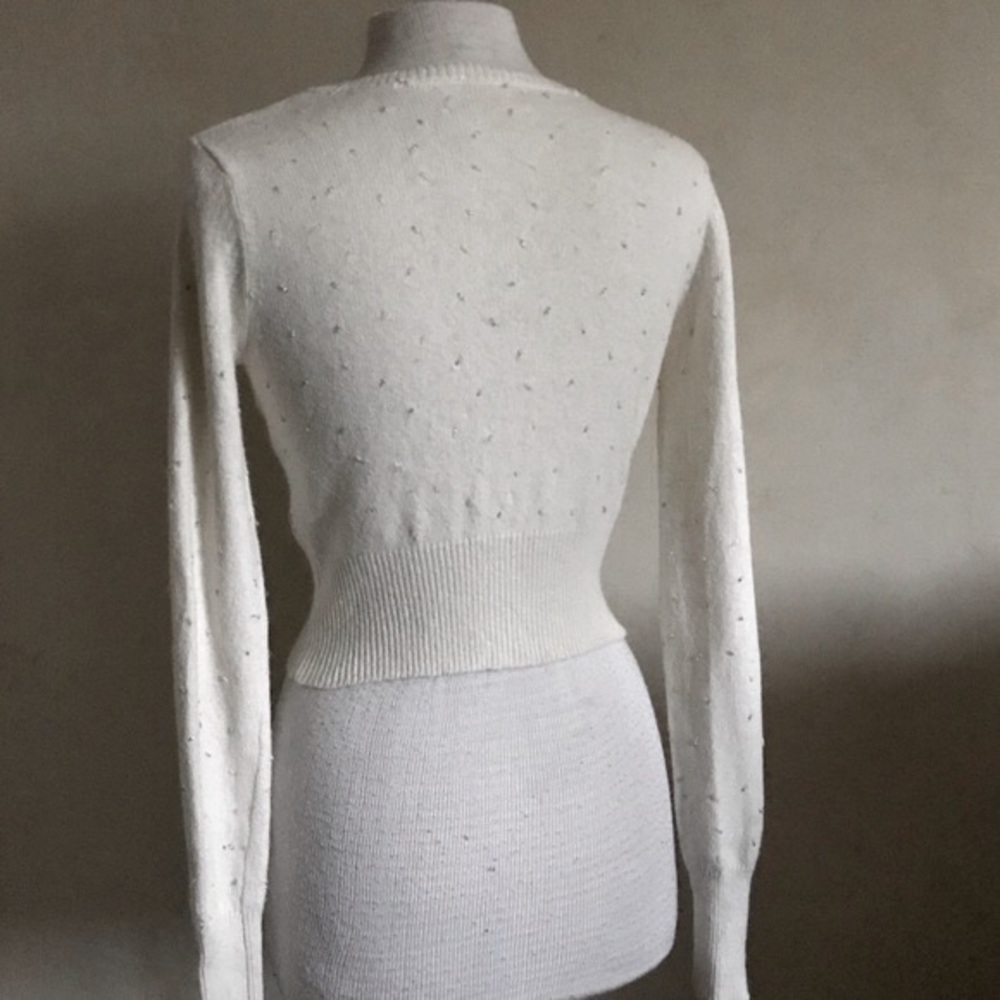 Vintage Beaded Angora Blend Cardigan - Picture 10 of 14